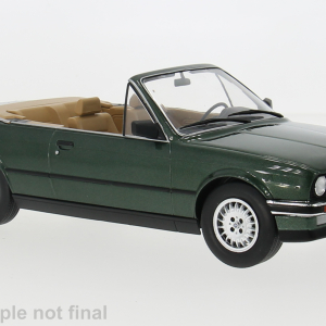 Model auta BMW 325i (E30) Cabriolet, tmavo zelená, 1985