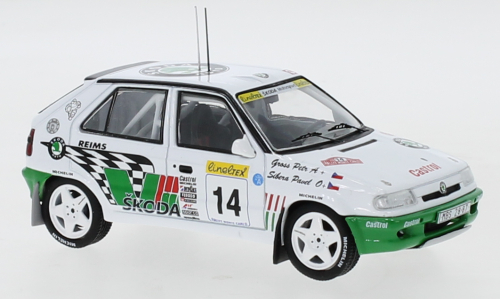 Model auta rally Škoda Felicia Kit Car, č.14 Rallye Monte Carlo 1996