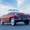 Model auta Škoda Felicia Cabrio, tmavočervená, 1959