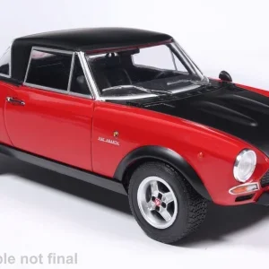 Model auta Fiat 124 Abarth, červená/čierna, 1974