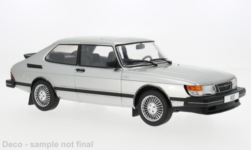 Model auta Saab 900 Turbo, strieborná, 1981 Model auta Saab 900 Turbo, strieborná, 1981