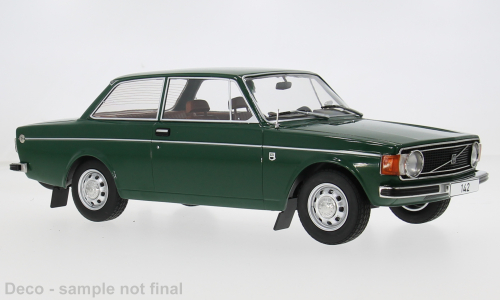 Model auta Volvo 142, tmavo zelená, 1973 Model auta Volvo 142, tmavo zelená, 1973