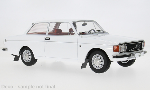 Model auta Volvo 142, biela, 1973. Model auta Volvo 142, biela, 1973.