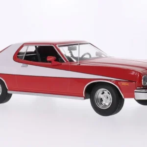 Model auta Ford Gran Torino, červená/biela, 1975