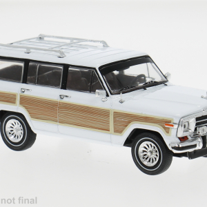 Model auta Jeep Grand Wagoneer, biela/drevo optika, 1989