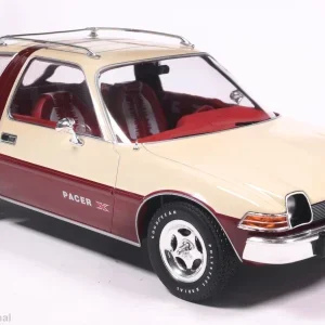 Model auta AMC Pacer, tmavo červená, 1975