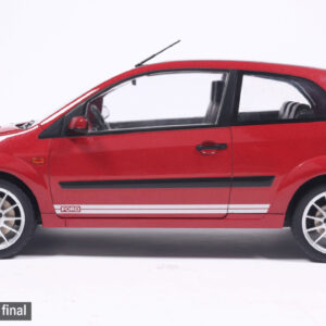 Model auta Ford Fiesta, tmavo červená, 2007