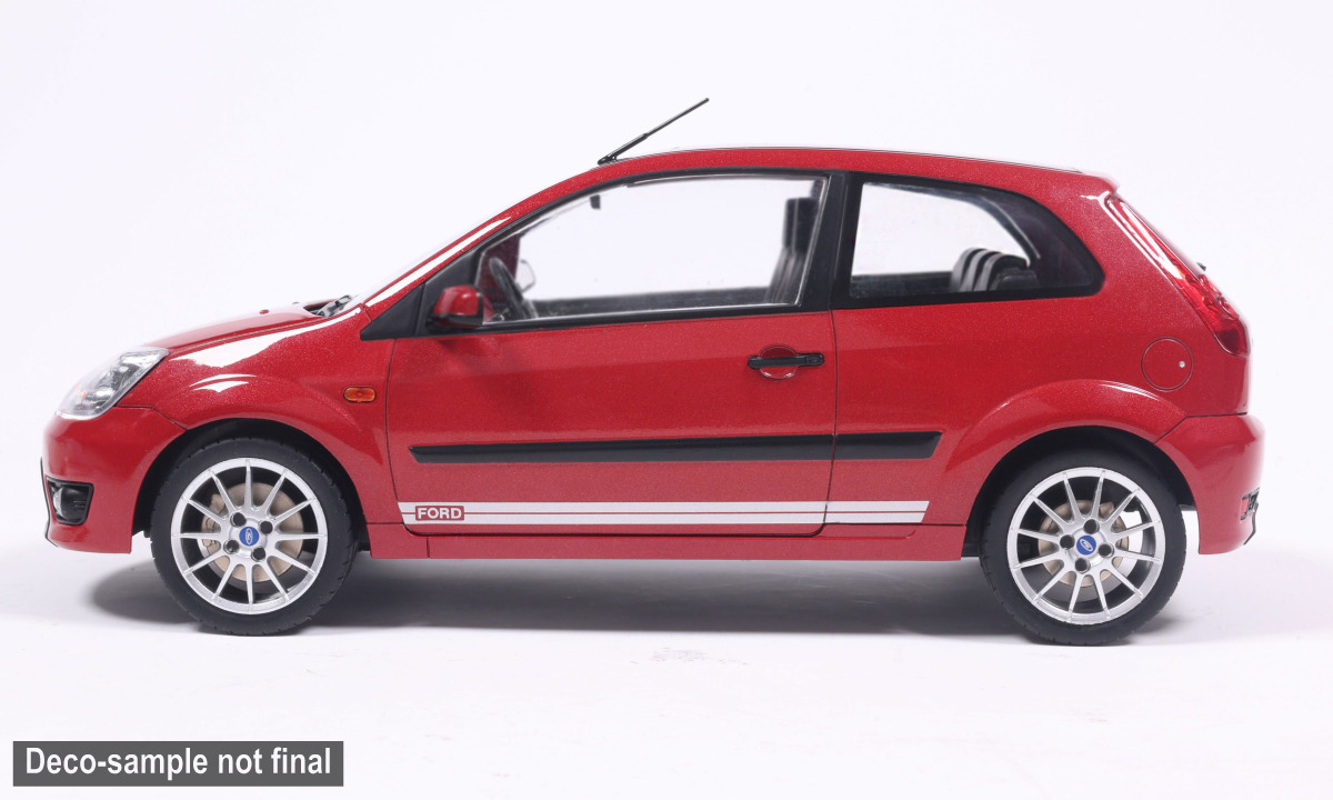 Model auta Ford Fiesta, tmavo červená, 2007 Model auta Ford Fiesta, tmavo červená, 2007