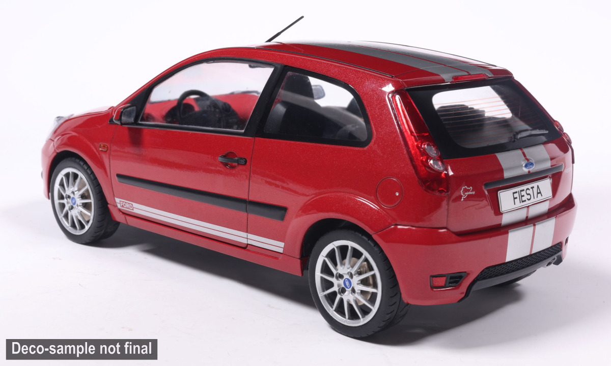 Model auta Ford Fiesta, tmavo červená, 2007 Model auta Ford Fiesta, tmavo červená, 2007