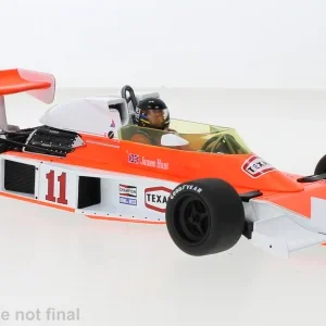 Model formuly McLaren M23, Formel 1, GP Holandsko, 1976, #11, J.Hunt Mierka 1:18.