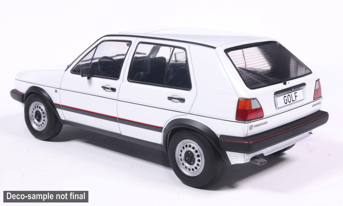 Model auta VW Golf II GTI, biela, 1983 Model auta VW Golf II GTI, biela, 1983