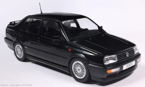 Model auta VW Vento VR6, čierna, 1992. Mierka 1:18. Model auta VW Vento VR6, čierna, 1992. Mierka 1:18.