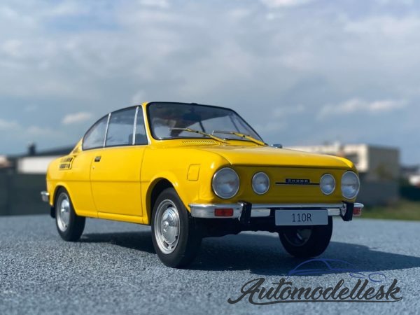 Model auta Škoda 110R, žltá 1971