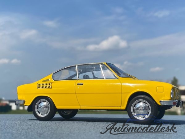 Model auta Škoda 110R, žltá 1971