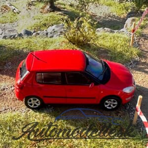 Model auta Škoda Fabia II, červená