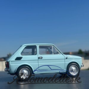Model auta Fiat 126, svetlo modrá, 1972