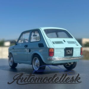 Model auta Fiat 126, svetlo modrá, 1972