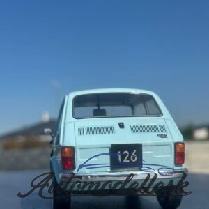 Model auta Fiat 126, svetlo modrá, 1972