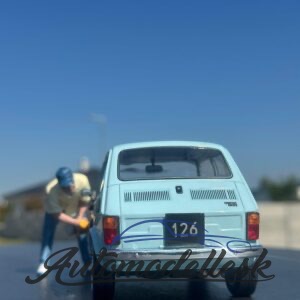 Model auta Fiat 126, svetlo modrá, 1972