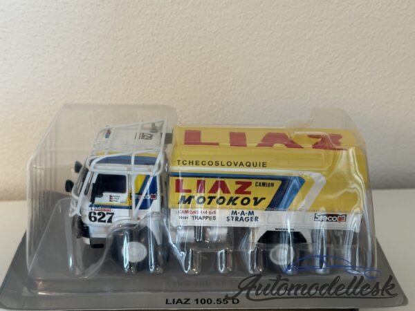 Model auta LIAZ 100.55 D, rally žltá - biela