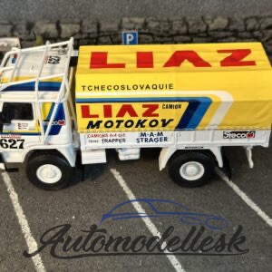 Model auta LIAZ 100.55 D, rally žltá - biela