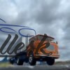 Model auta LIAZ 706 MTTN, oranžová s prívesom Deutrans