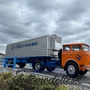 Model auta LIAZ 706 MTTN, oranžová s prívesom Deutrans