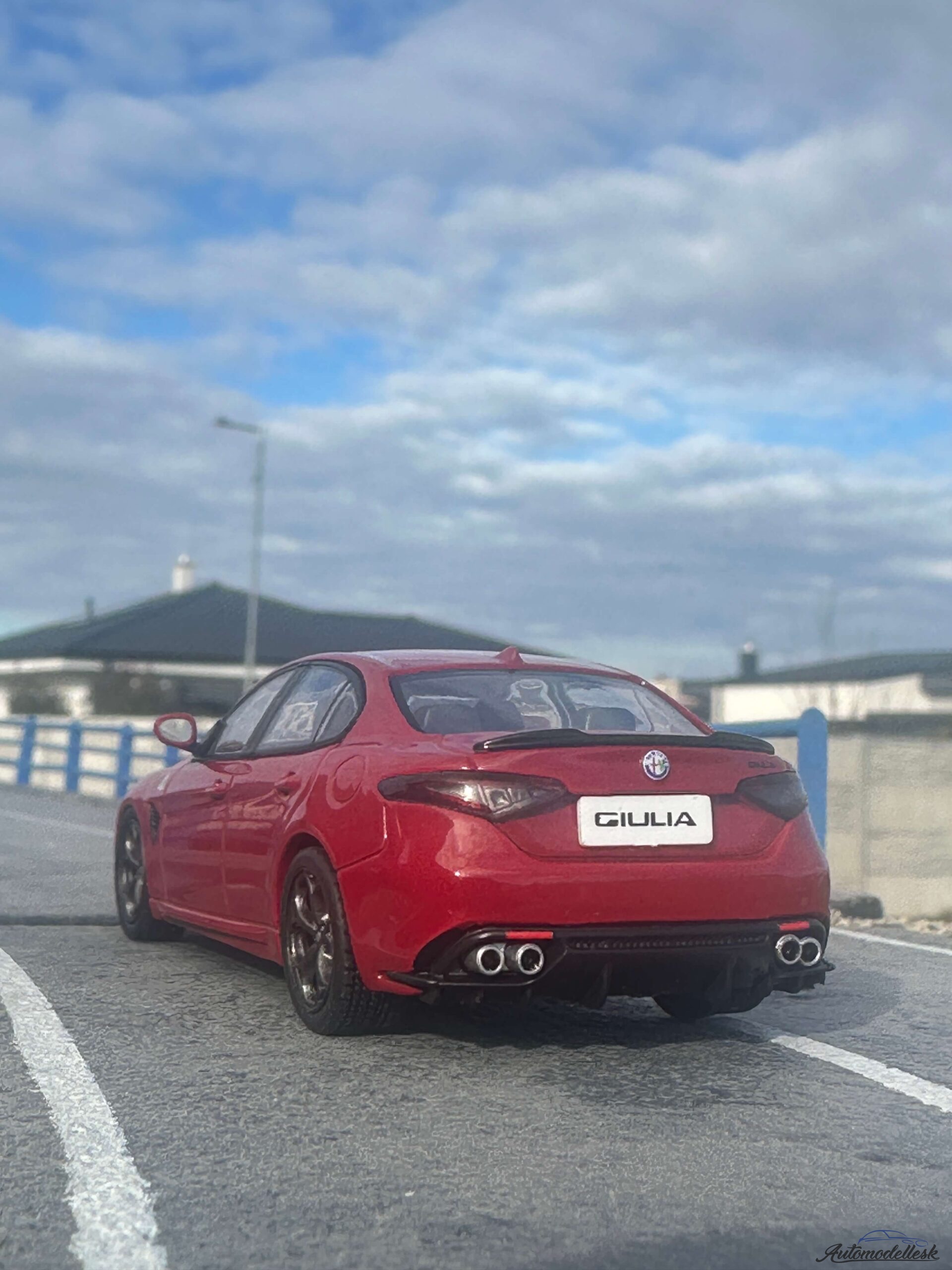 Model auta Alfa Romeo Giulia, Quadrifoglio červená, 2019 Model auta Alfa Romeo Giulia, Quadrifoglio červená, 2019