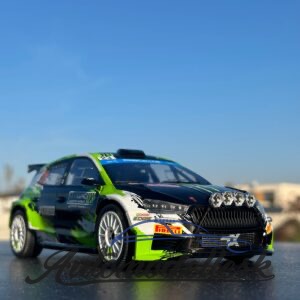 Model auta rally Škoda Fabia Rally2, No.23, Rallye WM, Rally Monte Carlo, 2023, O.Solberg/E.Edmondson.