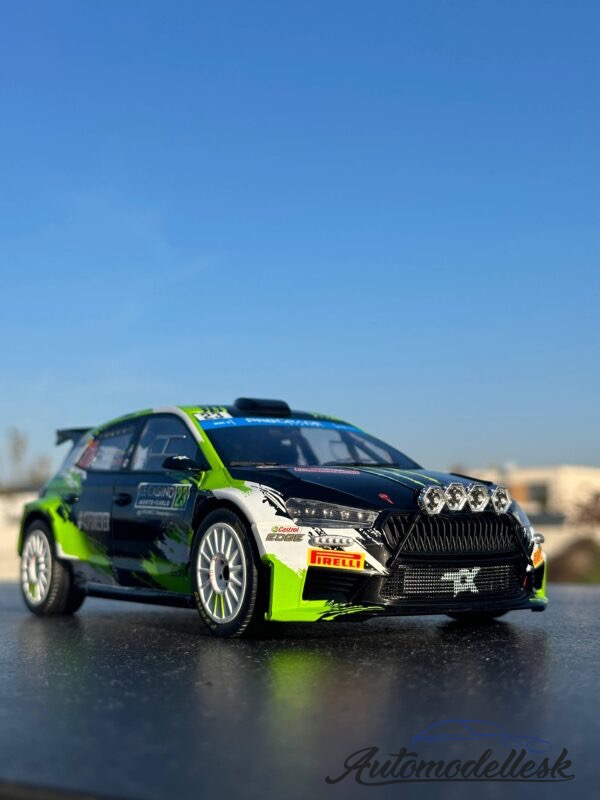 Model auta rally Škoda Fabia Rally2, No.23, Rallye WM, Rally Monte Carlo, 2023, O.Solberg/E.Edmondson.