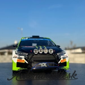 Model auta rally Škoda Fabia Rally2, No.23, Rallye WM, Rally Monte Carlo, 2023, O.Solberg/E.Edmondson.