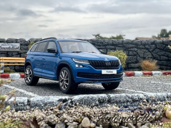 Model auta Škoda Kodiaq, metalická-modrá, Sportline, 2018