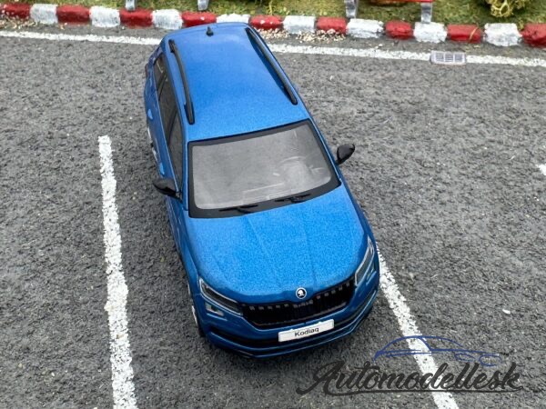 Model auta Škoda Kodiaq, metalická-modrá, Sportline, 2018