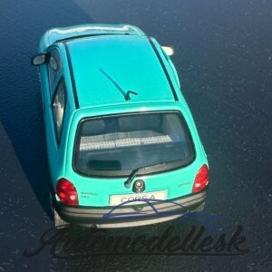 Model auta Opel Corsa B, tyrkysová, 1993