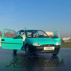 Model auta Opel Corsa B, tyrkysová, 1993