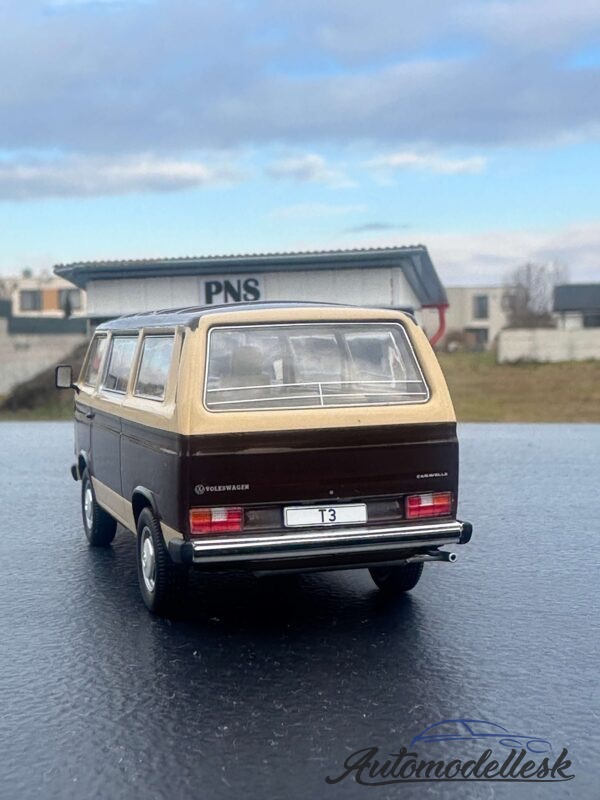 Model auta VW Caravelle, hnedá/béžová, 1981