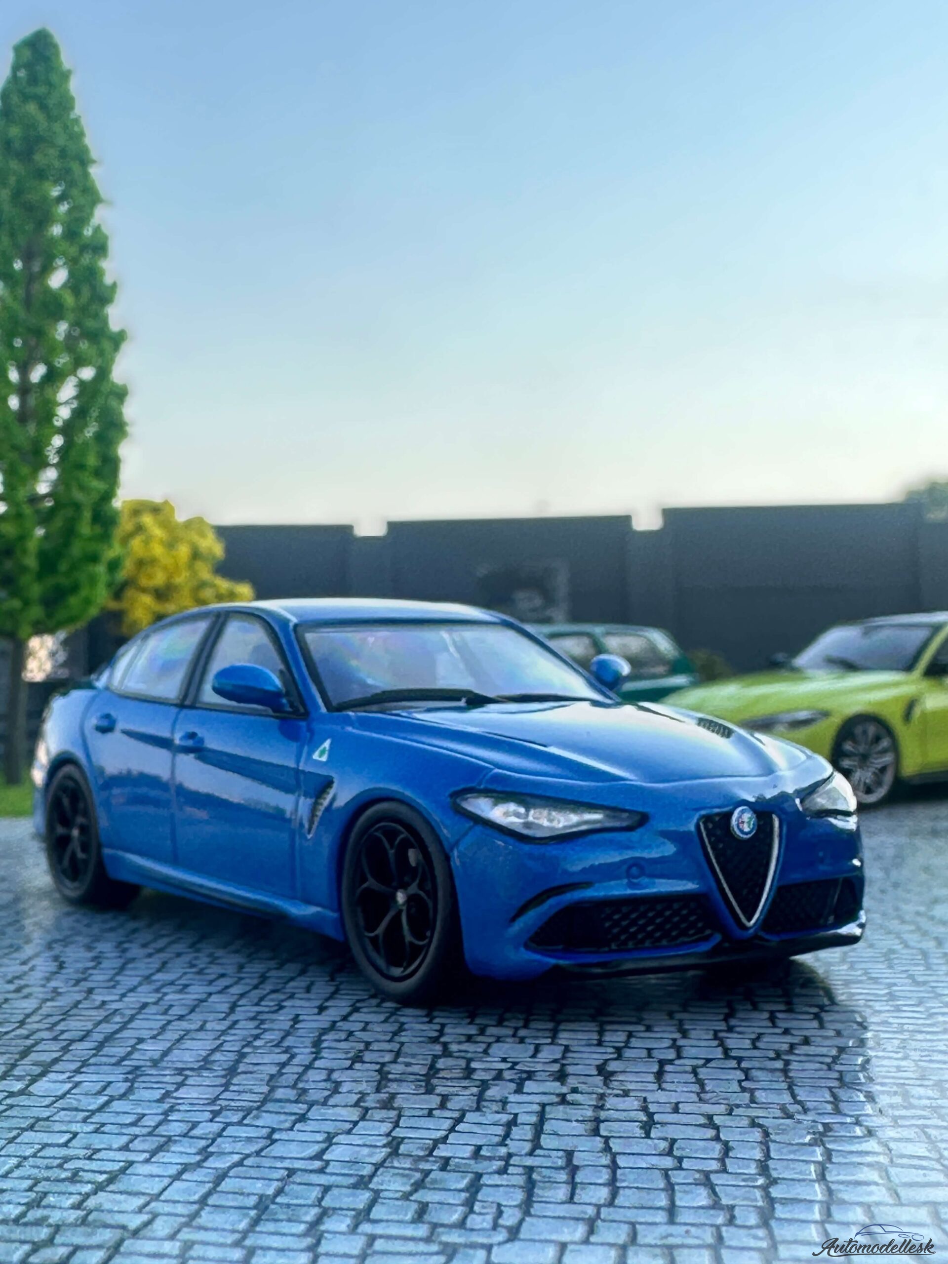 Model auta Alfa Romeo Giulia Quadrifoglio blue, 2019 Model auta Alfa Romeo Giulia Quadrifoglio blue, 2019