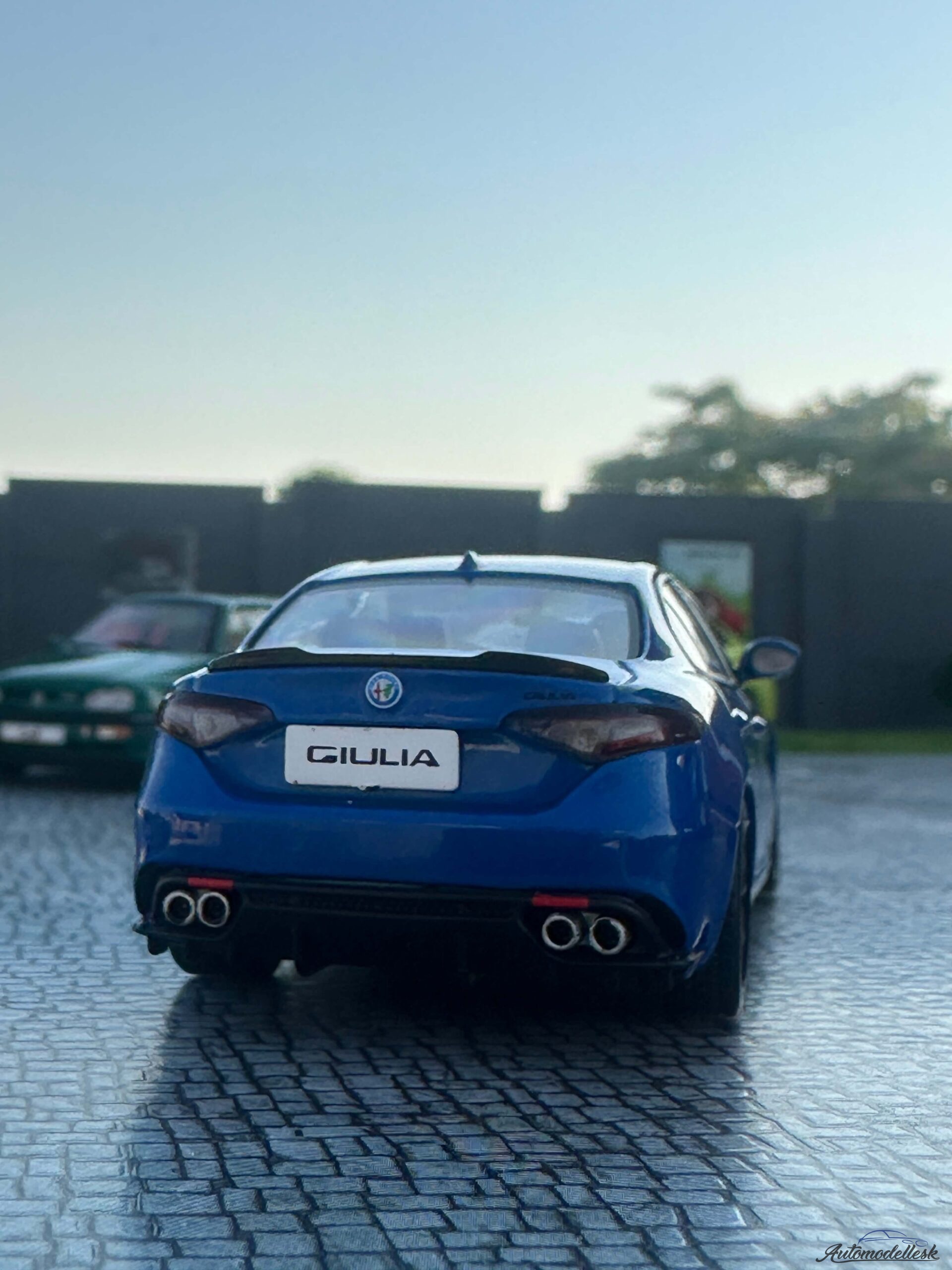 Model auta Alfa Romeo Giulia Quadrifoglio blue, 2019 Model auta Alfa Romeo Giulia Quadrifoglio blue, 2019