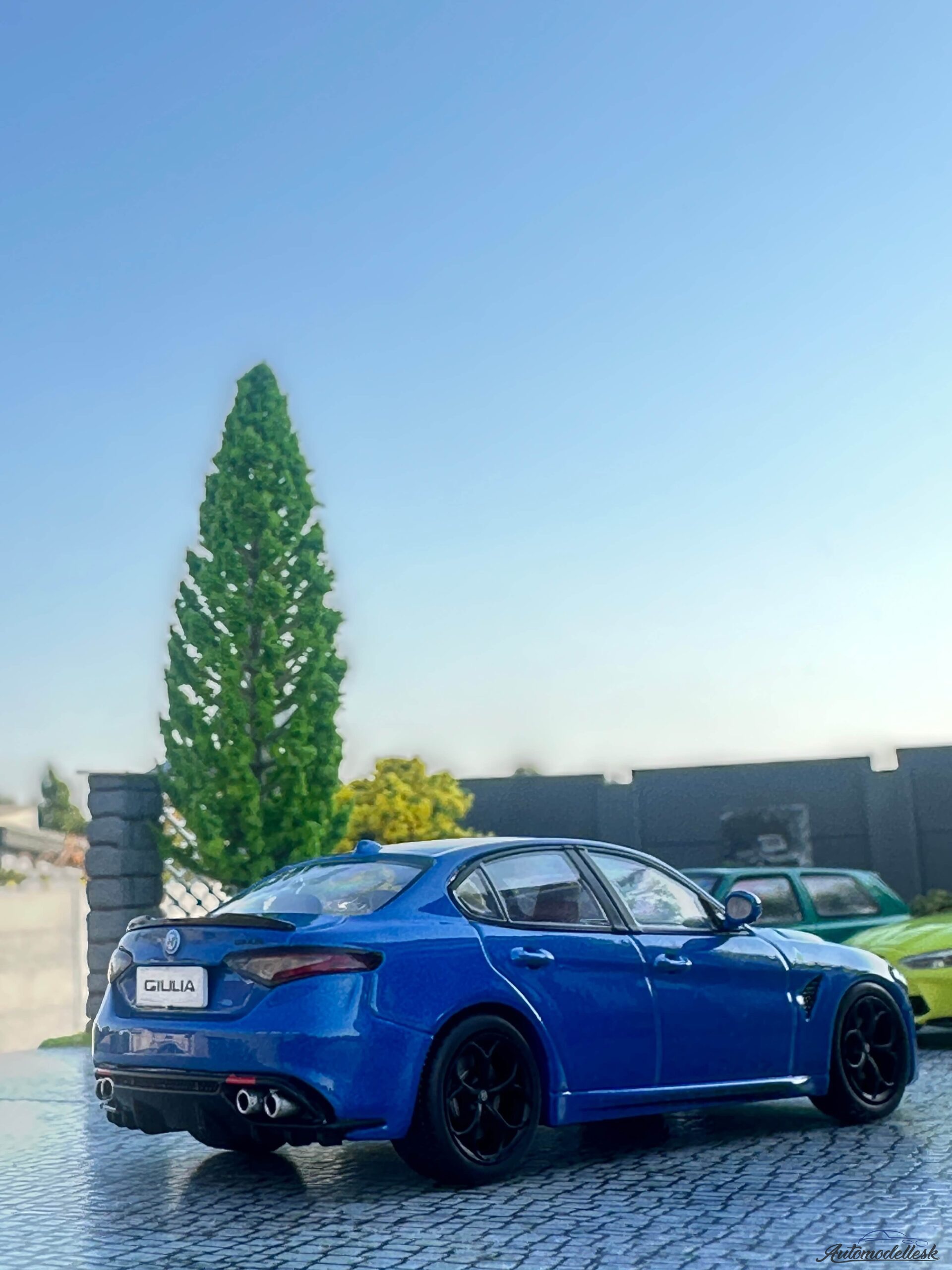 Model auta Alfa Romeo Giulia Quadrifoglio blue, 2019 Model auta Alfa Romeo Giulia Quadrifoglio blue, 2019