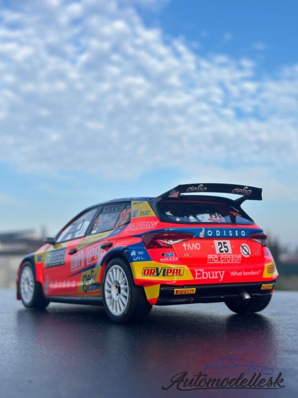 Model auta rally Škoda Fabia Rally2, No.25, Rallye Monte Carlo 2024