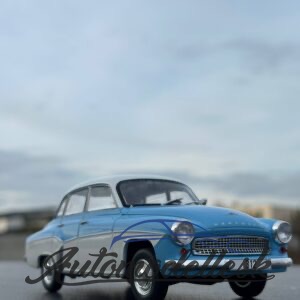 Model auta Wartburg 312, svetlo modrá/biela, 1965