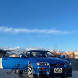 Model auta NISSAN SKYLINE (R34) GT-R BAYSIDE BLUE 1999