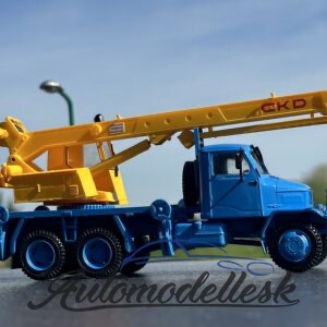 Model auta Praga V3S žeriav, modrá- žltá