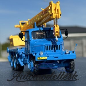 Model auta Praga V3S žeriav, modrá- žltá