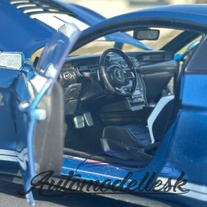 Model auta Ford Mustang Shelby GT 500, modrá/biela, 2022