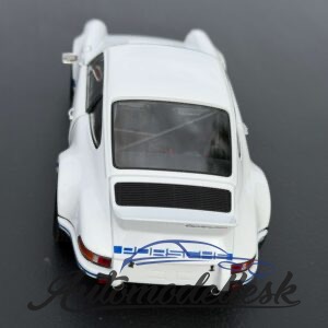 Model auta PORSCHE 911 RSR WHITE / BLUE CARRERA STRIPES 1973