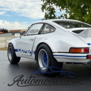 Model auta PORSCHE 911 RSR WHITE / BLUE CARRERA STRIPES 1973