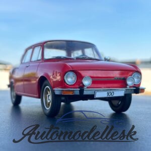 Model auta Škoda 100, červená, 1969