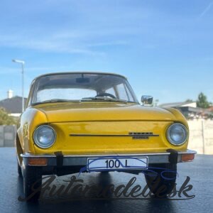 Model auta Škoda 100, žltá, 1969.