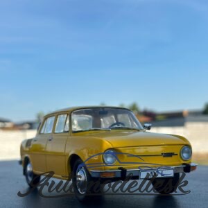 Model auta Škoda 100, žltá, 1969.